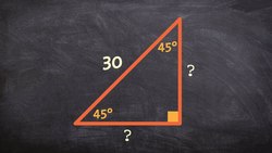 How to find the legs of a special right triangle when given the hypotenuse Instructional Video