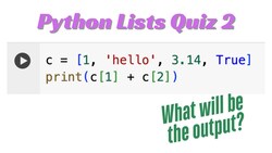 Python Lesson12: Lists Quiz2 Instructional Video
