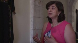 CLEAN : Welcome: Palestinians with disabilities out front at Bethlehem hotel News Clip