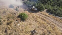 CLEAN : Syria rebels fire rockets towards russian regime positions News Clip