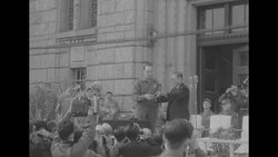 Welcome ceremony for Gen. Lemnitzer as commander; Mayor Taeson presents key to city News Clip