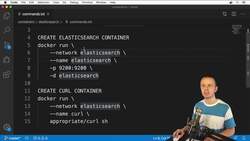 The Complete Practical Docker Guide - Challenge Solution: Run Elasticsearch and Curl Containers in the Custom Network Instructional Video