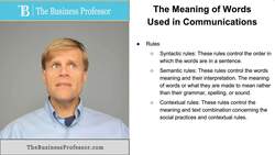 Word Meaning (Communications) Instructional Video
