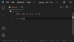The Ultimate Guide to Python Programming With Python 3.10 - any() function Instructional Video