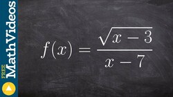 Explain how to write the domain interval notation for a rational function Instructional Video