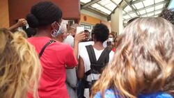 CLEAN : French islanders protest mask-wearing for children News Clip