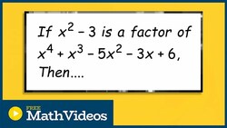 Given a quadratic factor, find all the zeros Instructional Video