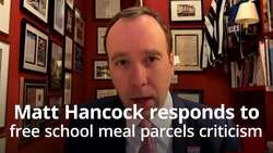 Hancock responds to free school meals criticism News Clip