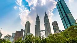 Malaysia Cityscape 4K Time Lapse (zoom out) Stock Footage