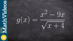 How to write the domain of a function when the radical is in the denominator Instructional Video