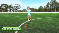 Dribbling skill: Body feints | Soccer skills in PE (grade K-6) Instructional Video