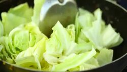 Stir Fry Chinese Cabbag Stock Footage