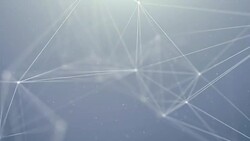 Abstract Low poly Molecule And Communication white bright technology Connection structure social mesh Network polygonal background. soft cleans professional business presentation motion Stock Footage