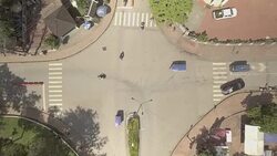 Luang Prabang Intersection Stock Footage