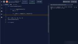 Implementing Selection Sort Instructional Video