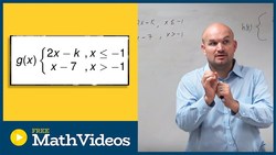 Value k that makes the function continous Instructional Video