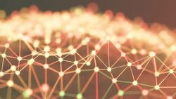 4K Abstract Network Landscape. Stock Footage