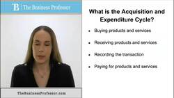 Auditing - What is the Acquisition and Expenditure Cycle Instructional Video