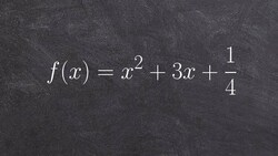 Find the vertex and x intercepts of a quadratic Instructional Video