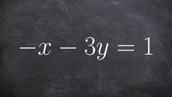 Graphing linear equations in standard form Instructional Video