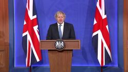Boris Johnson, Chris Whitty and Patrick Vallance speaking at Downing Street press briefing News Clip