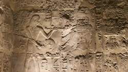 Egypt, Luxor - Temple of Luxor - Chamber of the Divine King Stock Footage