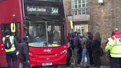 London commuters queue for buses and taxis on another day of Tube strikes News Clip
