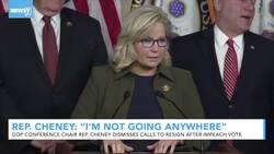 Rep. Cheney: 'I'm Not Going Anywhere' News Clip