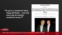 Trump denies writing crude letter to Jeffrey Epstein News Clip