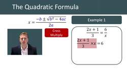 Quadratic Formula Extension: Solving Equations with Algebraic Fractions Instructional Video