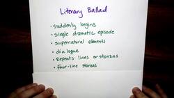 Literary Ballad Instructional Video