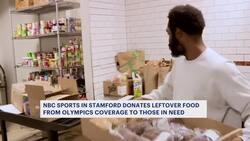 NBC Sports in Stamford donating leftover food from Olympics coverage News Clip