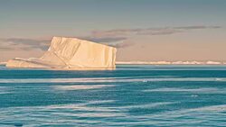 Ice floe floating in the ocean Stock Footage