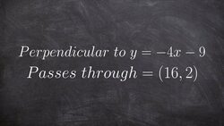Writing the perpendicular equation of a line Instructional Video
