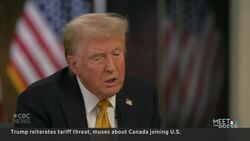 Trump repeats tariff threats, shares his take on Trudeau visit in NBC interview News Clip