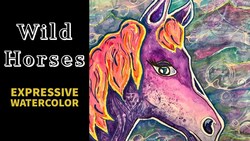 Wild Horses - Expressive Watercolor Art Lesson Instructional Video