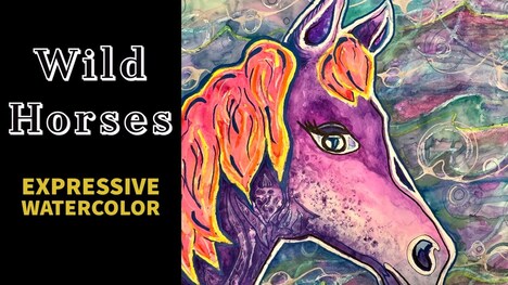 Wild Horses - Expressive Watercolor Art Lesson