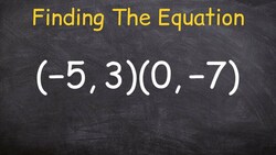 How to find the equation of a line given two points Instructional Video