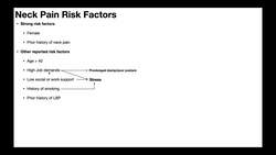 Neck Pain | Introduction, Risk Factors, & Prognoses Instructional Video