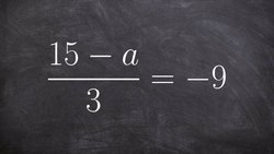 Solving two step equations with a rational expression on one side Instructional Video