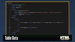 HTML: Tables for Displaying Data Instructional Video