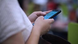 Young Businessman Using Smartphone Stock Footage