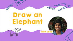 Elephant Drawing Guide Instructional Video