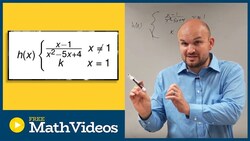 Plug in the hole with value k to make piecewise function continous Instructional Video