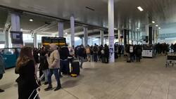 Foil blankets and water handed out to passengers as Gatwick airport's south terminal is evacuated News Clip