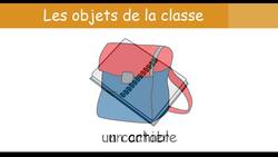 Classroom objects in French - French vocabulary 18 Instructional Video