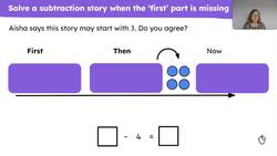 Find the missing part of a subtraction story Instructional Video