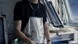 Creative workers screening t-shirt Stock Footage