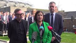 Mary Lou McDonald and Pearse Doherty speak at an introduction event for Sinn Fein's candidates News Clip
