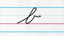 Lowercase Cursive Letter b Instructional Video